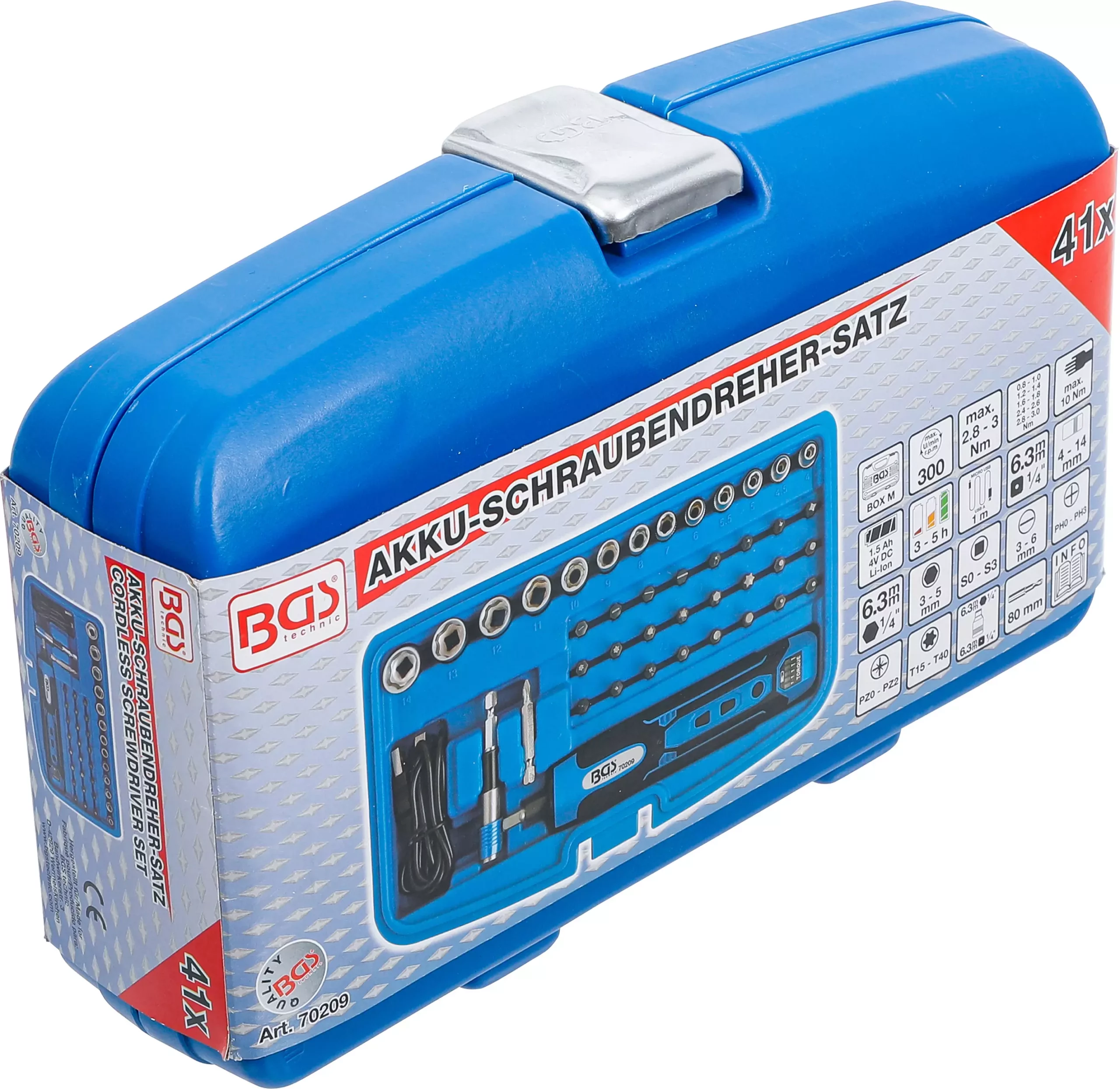 Tournevis sur batterie | avec jeu d’embouts et de douilles | 41 pièces – Image 9
