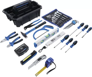 Caisse porte-outils | matière plastique | avec assortiment d’outils | 66 pièces