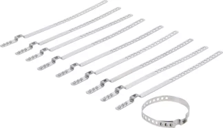 Jeu de colliers pour soufflet d’essieu | acier inoxydable | 7 mm | 20 - 50 mm | 10 pièces