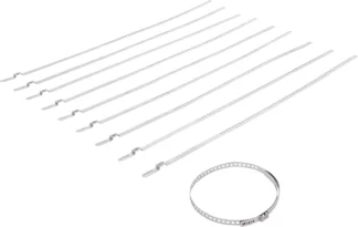 Jeu de colliers pour soufflet d’essieu | acier inoxydable | 7 mm | 50 - 120 mm | 10 pièces