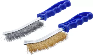 Jeu de brosses à fils | Fil en acier et laiton | 260 mm | 2 pièces