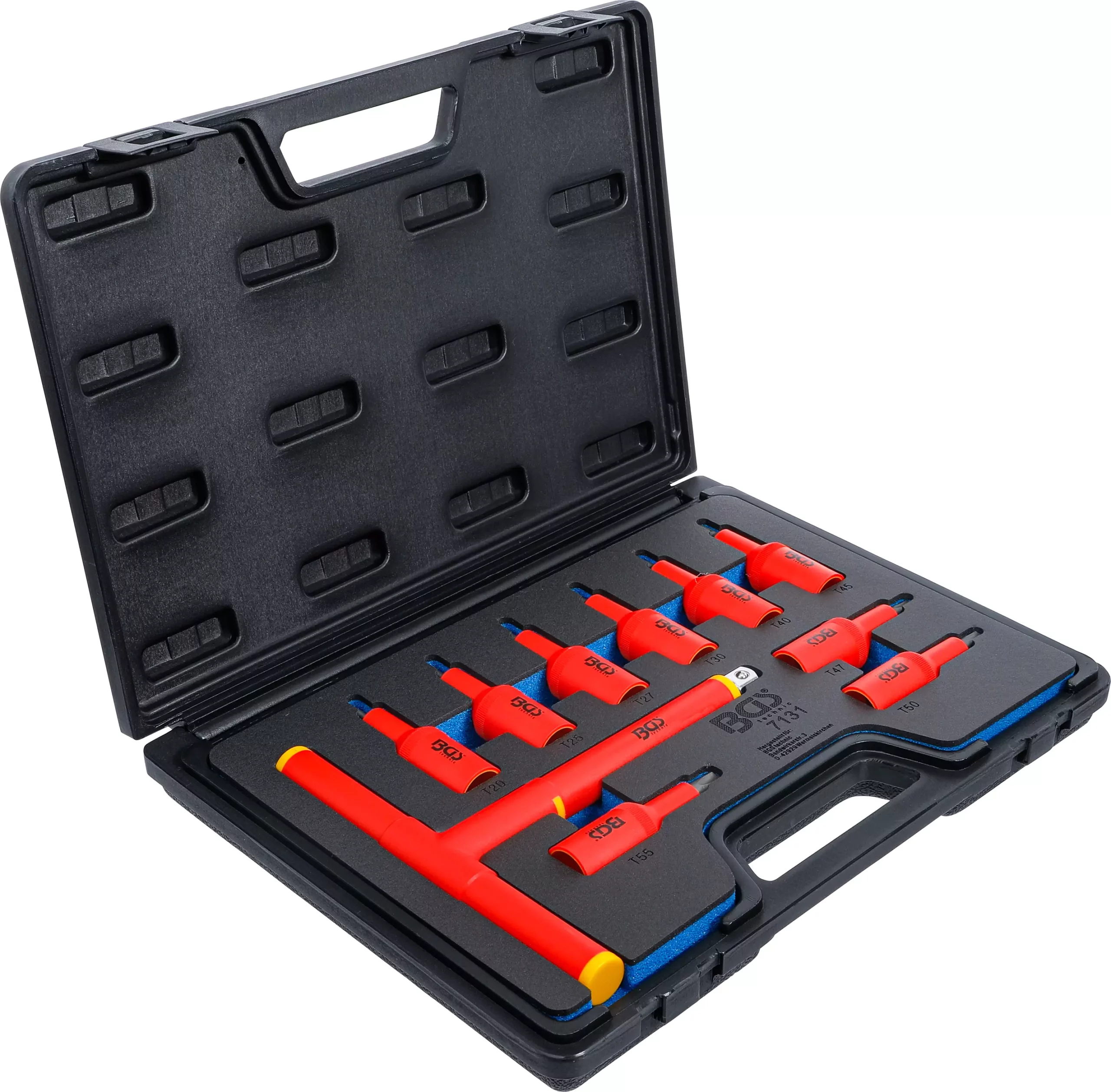 Jeu de douilles à embouts VDE | Empreinte carré femelle 12,5 mm (1/2") | Profil T (pour Torx) T20 - T55 | 10 pièces – Image 4