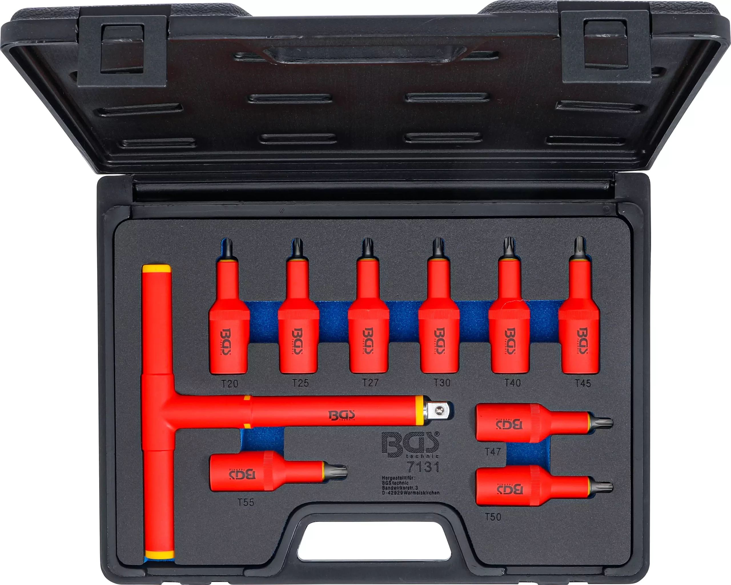 Jeu de douilles à embouts VDE | Empreinte carré femelle 12,5 mm (1/2") | Profil T (pour Torx) T20 - T55 | 10 pièces – Image 5