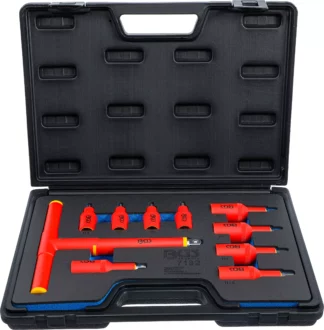 Jeu de douilles à embouts VDE | Empreinte carré femelle 10 mm (3/8") / 12,5 mm (1/2") | Six pans femelle 4 - 10 mm | 10 pièces