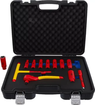 Jeu de douilles VDE | Empreinte 10 mm (3/8") | 7 – 22 mm | 12 pièces