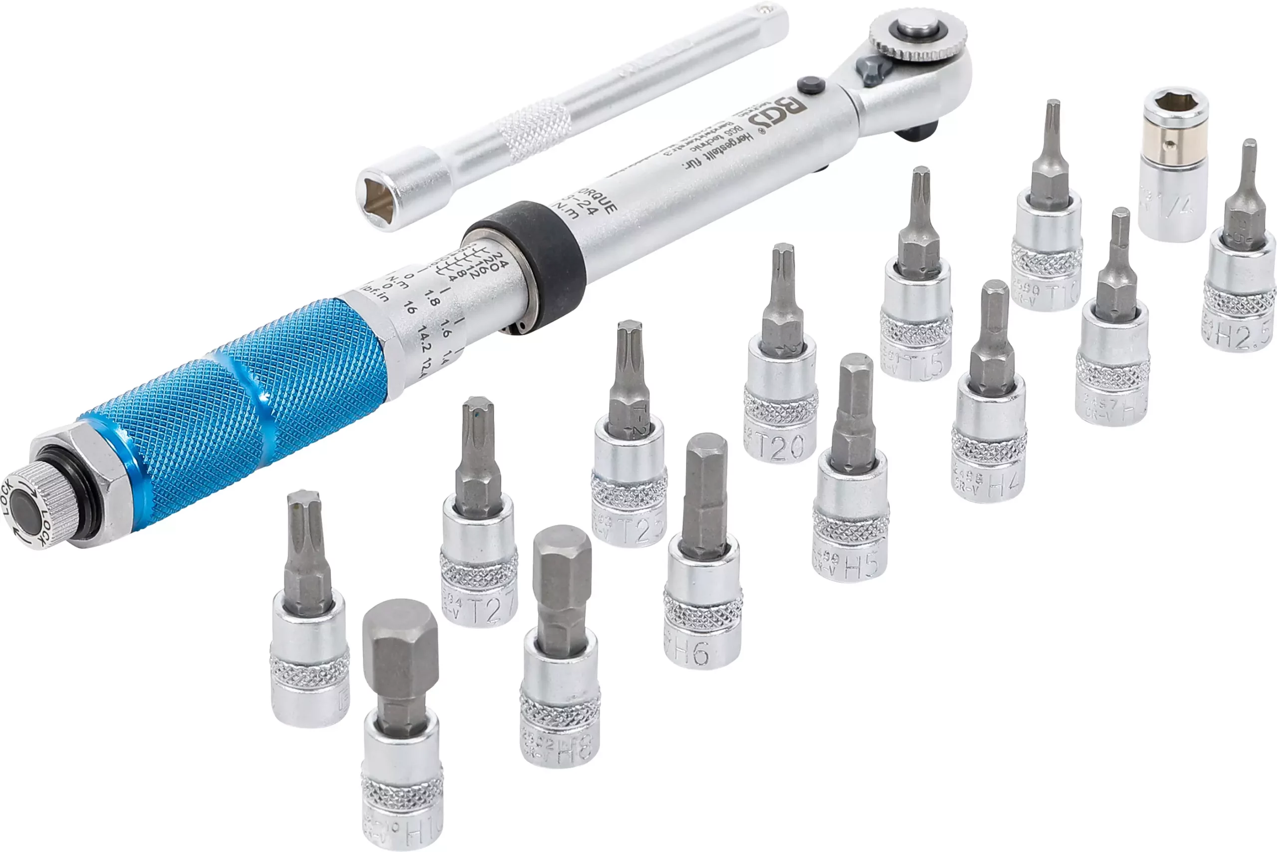 Jeu de clés dynamométrique | 6,3 mm (1/4") | 3 - 24 Nm | 16 pièces – Image 4