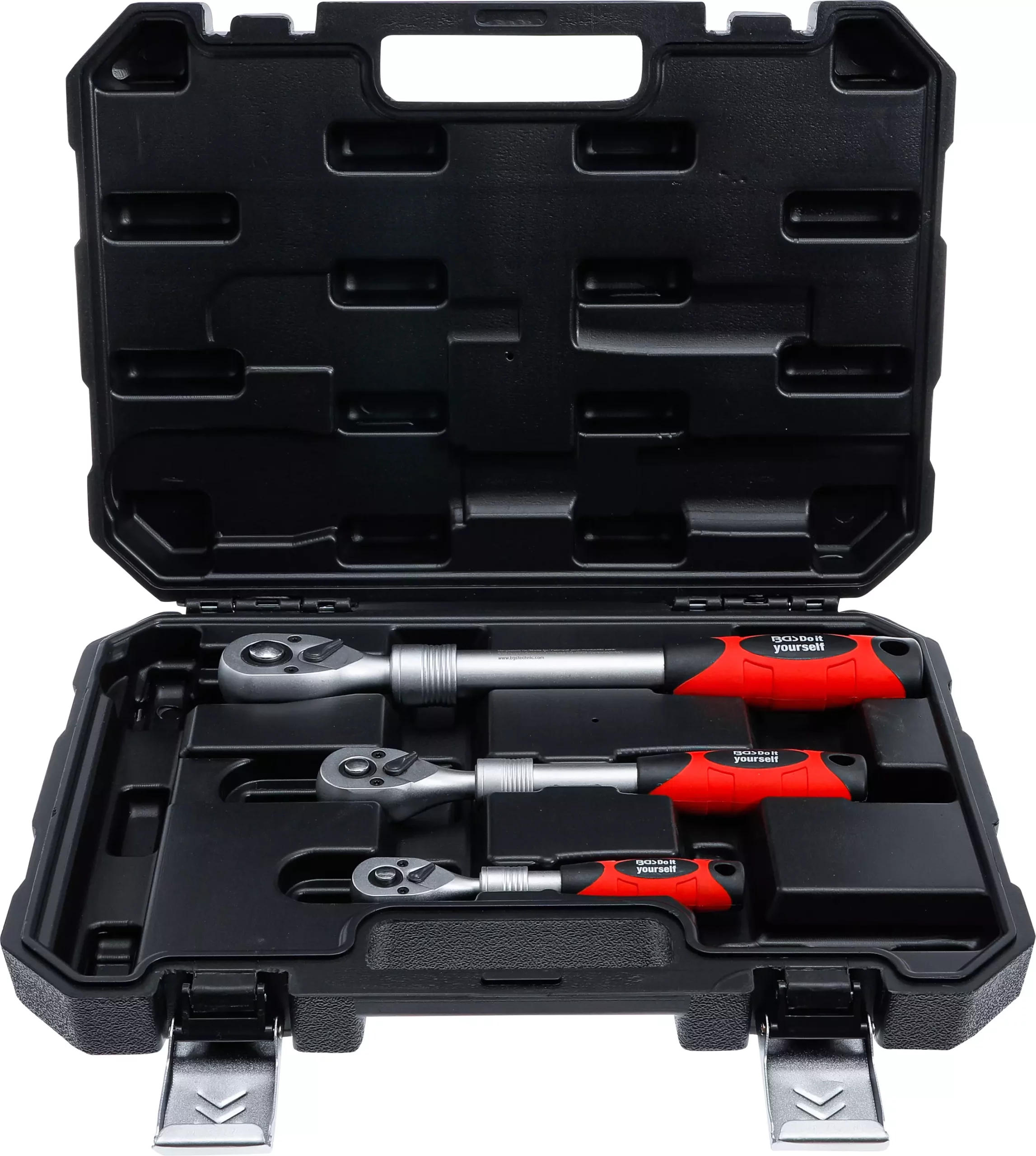 Jeu de cliquets | extensible | 6,3 mm (1/4") - 10 mm (3/8") - 12,5 mm (1/2") | 3 pièces