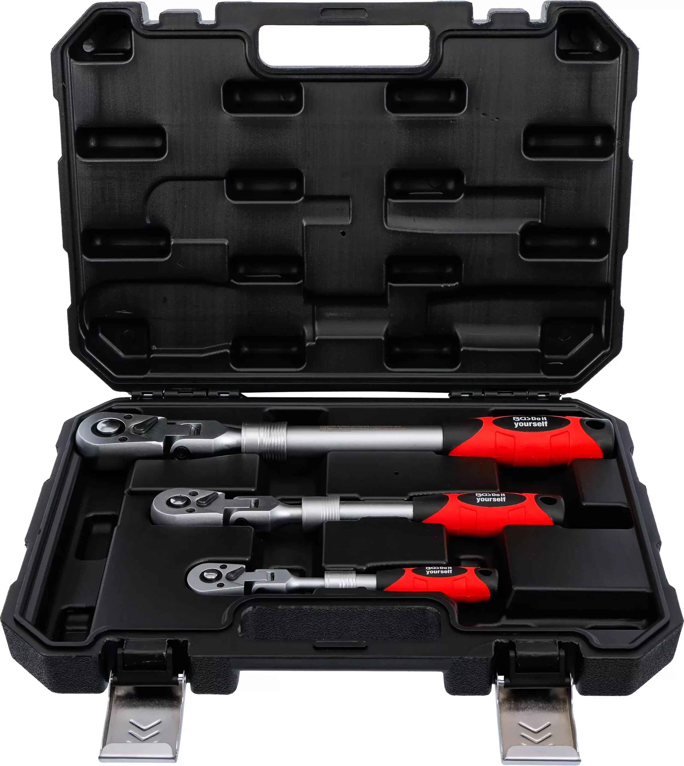 Jeu de cliquets | extensible, réversible | 6,3 mm (1/4") - 10 mm (3/8") - 12,5 mm (1/2") | 3 pièces