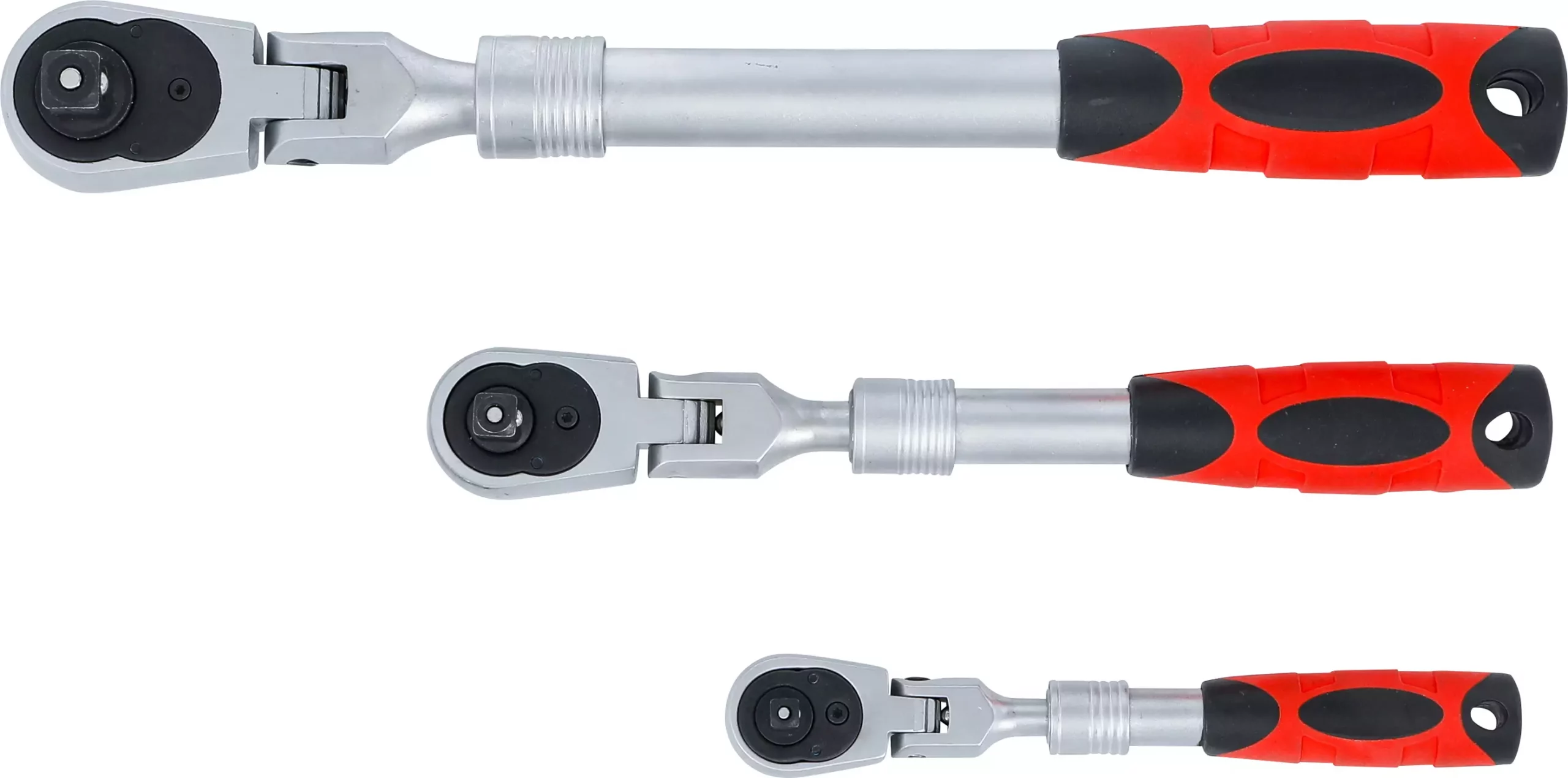 Jeu de cliquets | extensible, réversible | 6,3 mm (1/4") - 10 mm (3/8") - 12,5 mm (1/2") | 3 pièces – Image 5