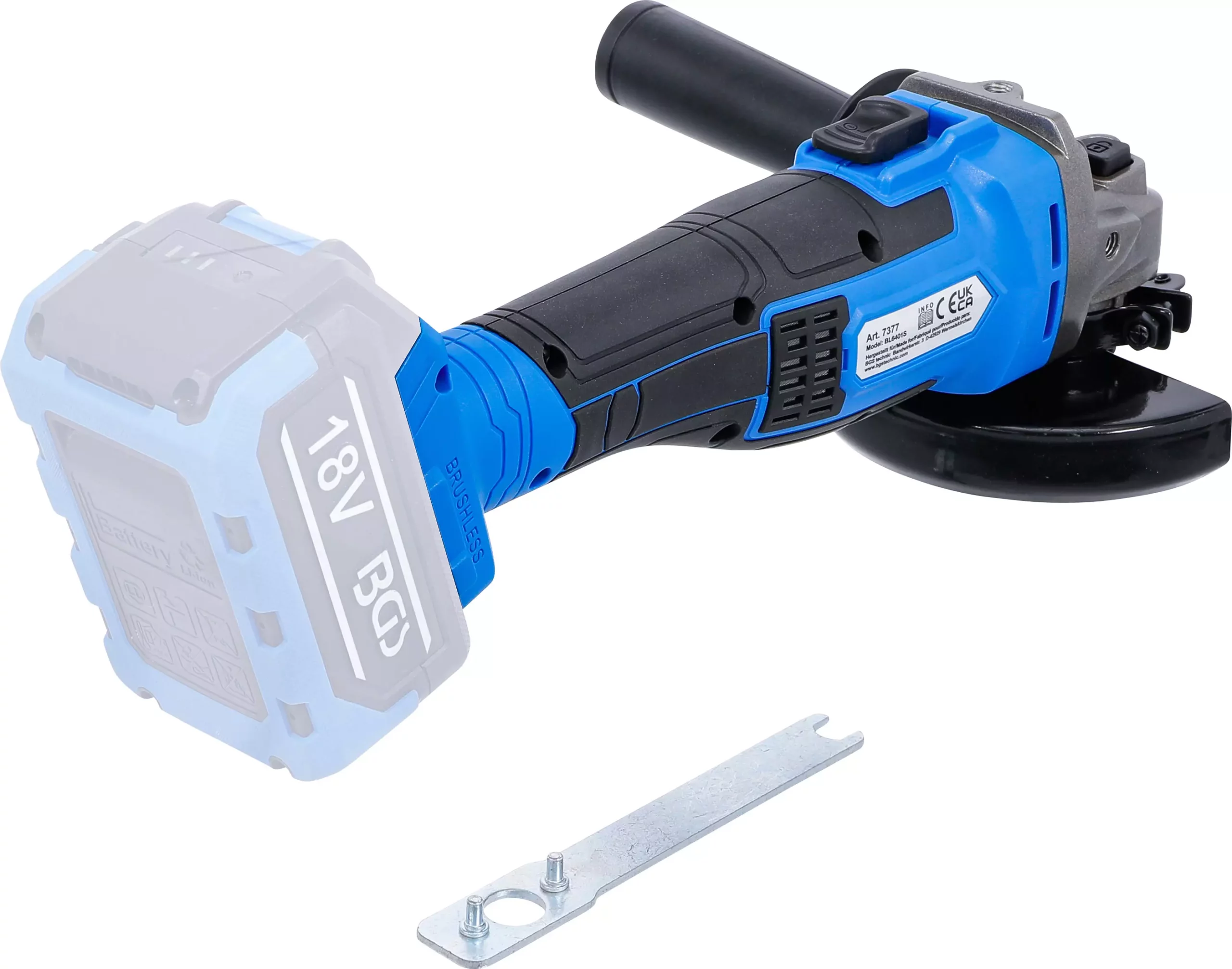 Meuleuse d’angle sur batterie | sans balais | 18 V | sans batterie – Image 5
