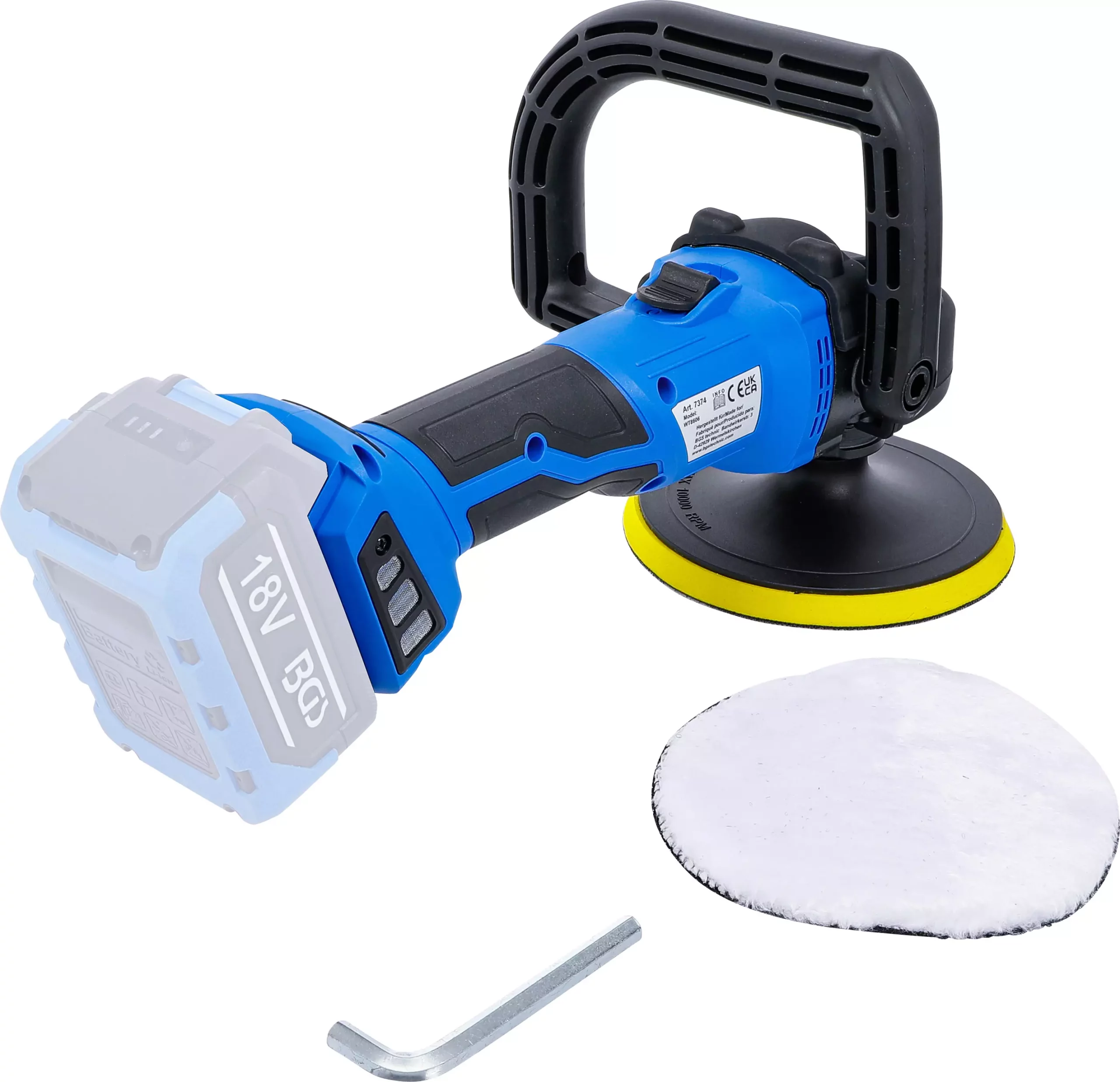 Jeu de ponceuse-polisseuse sur batterie | sans balais | 18 V | avec batterie et chargeur rapide – Image 5