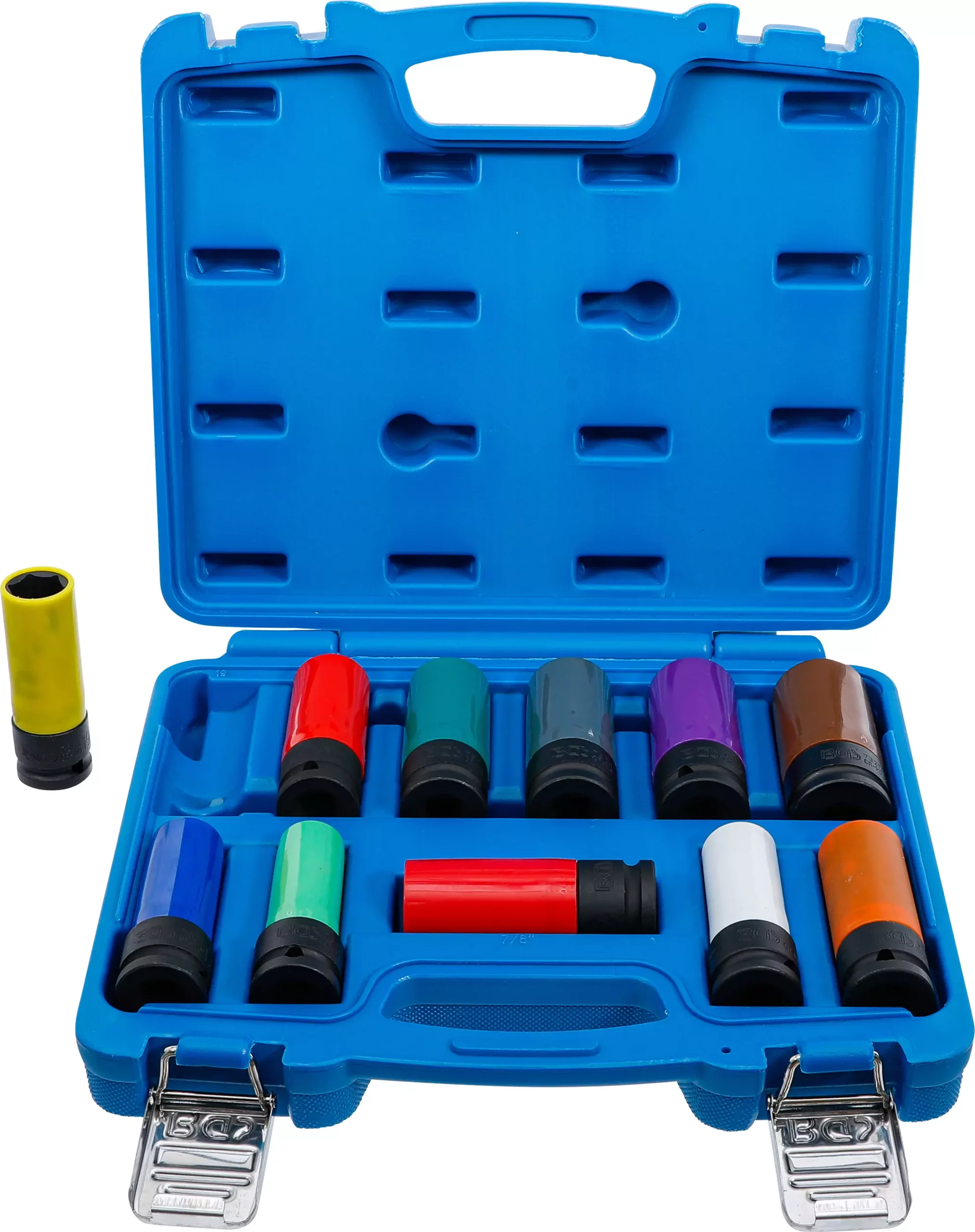 Jeu de douilles de puissance avec protection | 12,5 mm (1/2") | 15 - 27 mm et vis de roue spéciales | 11 pièces