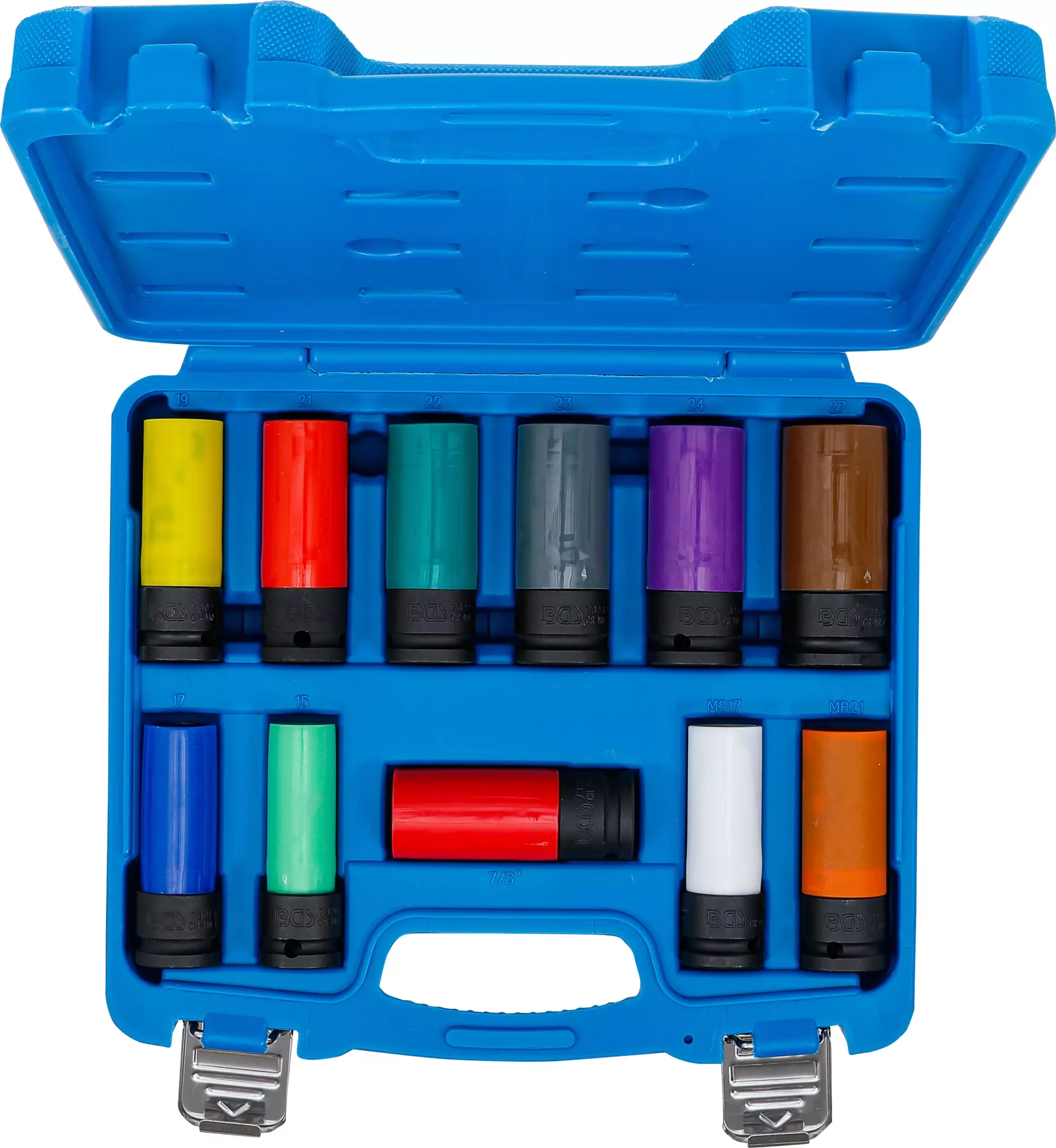 Jeu de douilles de puissance avec protection | 12,5 mm (1/2") | 15 - 27 mm et vis de roue spéciales | 11 pièces – Image 4
