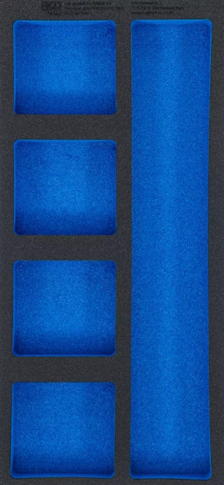 Insert de servante d'atelier 1/3, vide : 5 tablettes | 408 x 189 x 32 mm