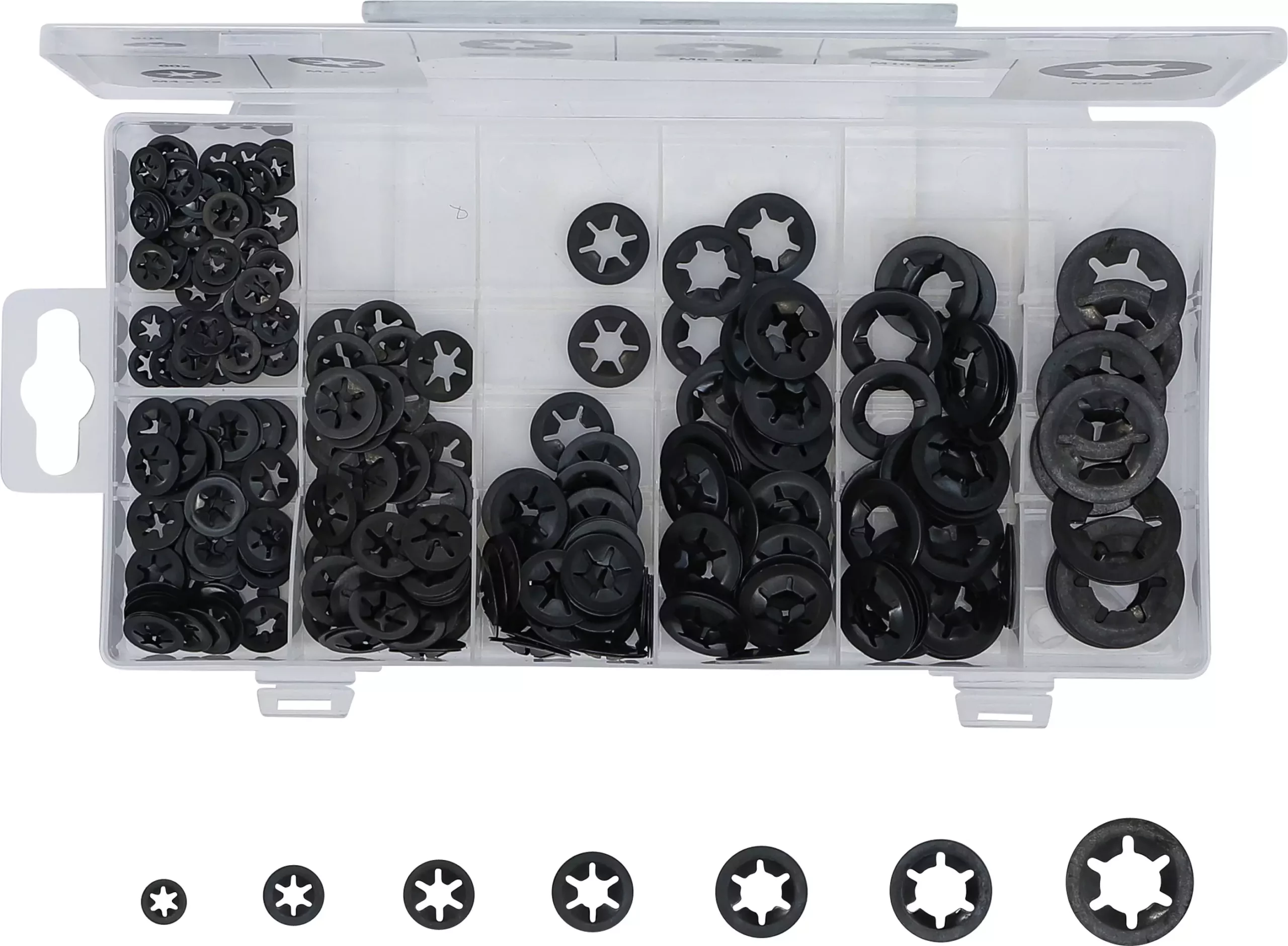 Assortiment de goujons de verrouillage / rondelles de serrage | M3 - M12 | 340 pièces – Image 3