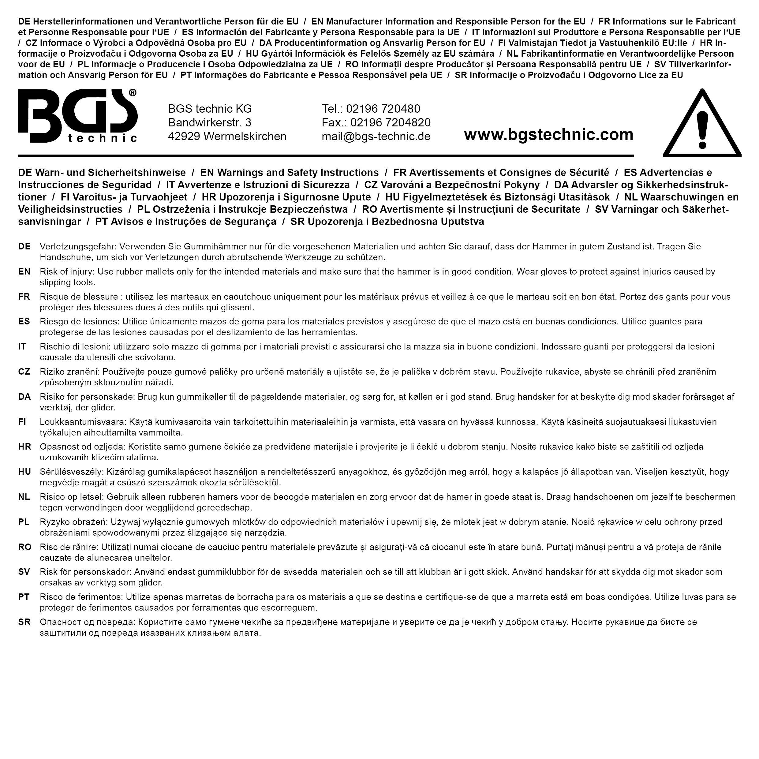 Maillet de débosselage | anti rebonds | Ø 65 mm | 6500 g – Image 6