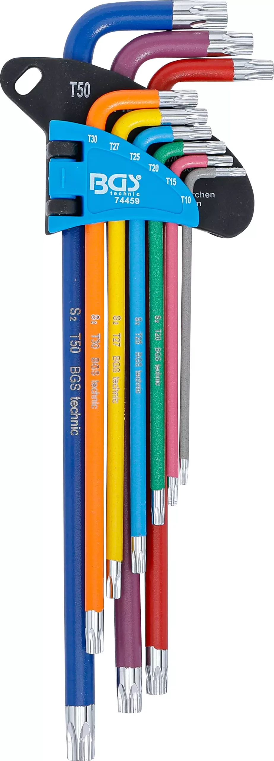 Jeu de clés allen | multicolore | extra longues | profil T (pour Torx) T10 - T50 | 9 pièces – Image 2