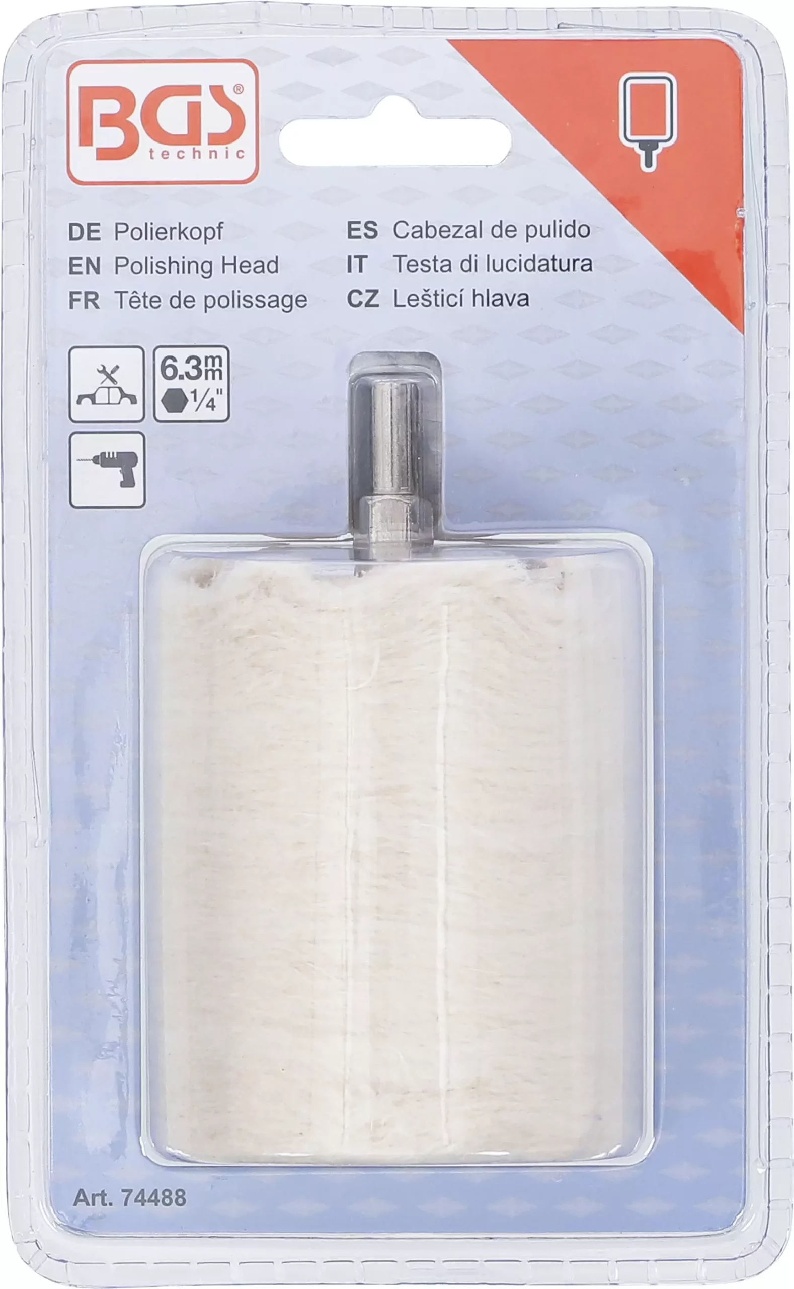 Tête de polissage | forme cylindrique | empreinte six pans mâle, 6,3 mm (1/4") – Image 4