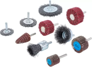 Jeu de disques à brosses et à lamelles de ponçage | 10 pcs.