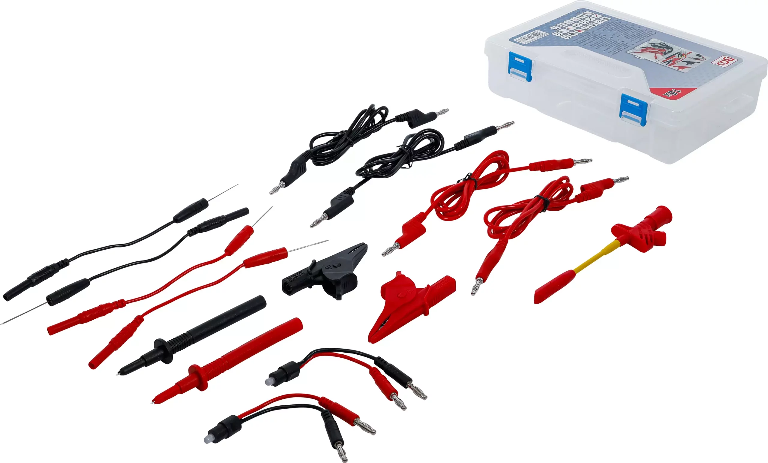 Assortiment de câbles de mesure et d’accessoires pour pointes de sondes | pour multimètre | 15 pièces – Image 2