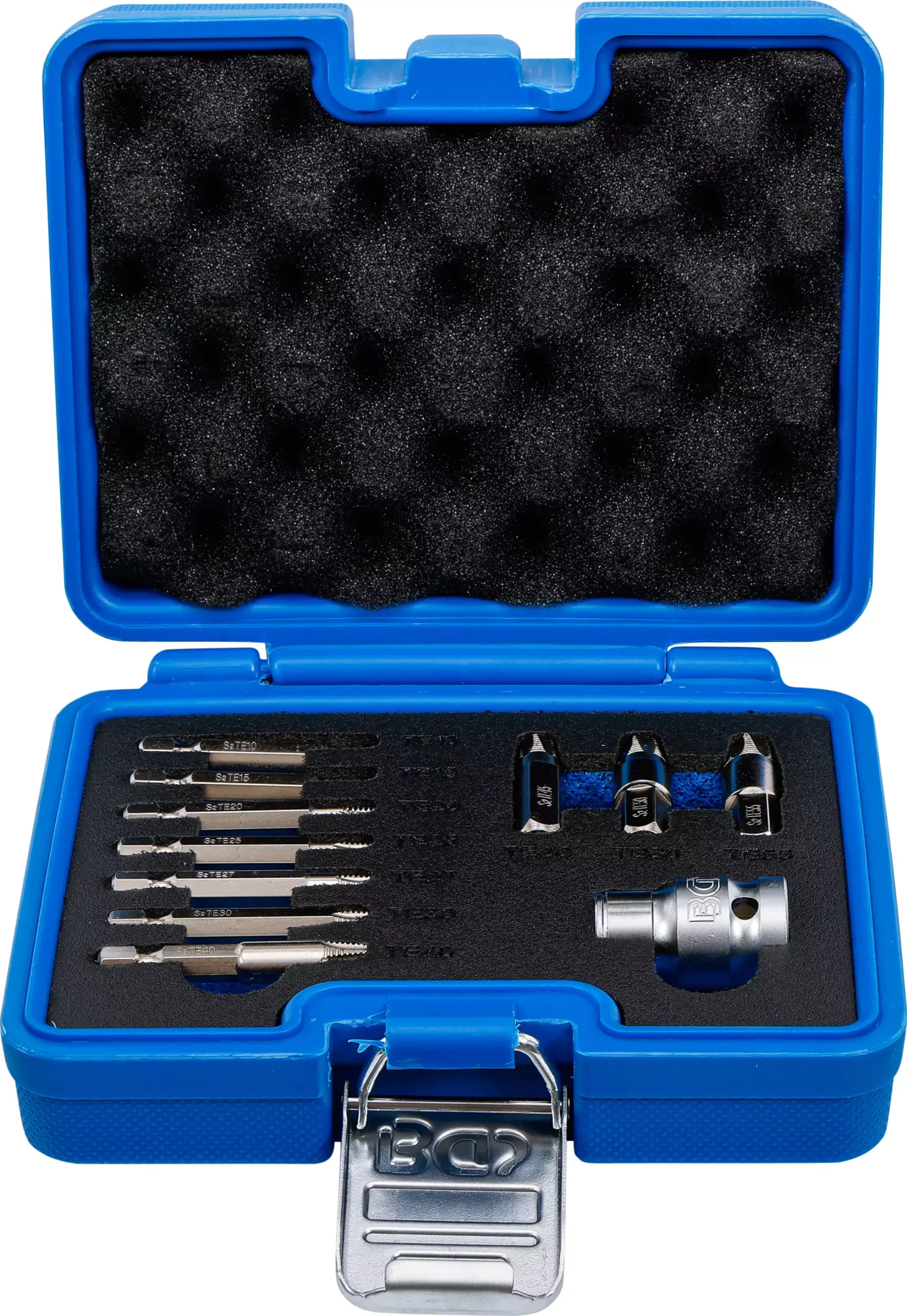 Jeu d'extracteurs de vis | pour profil T défectueux (pour Torx) T10 - T55 | 11 pièces