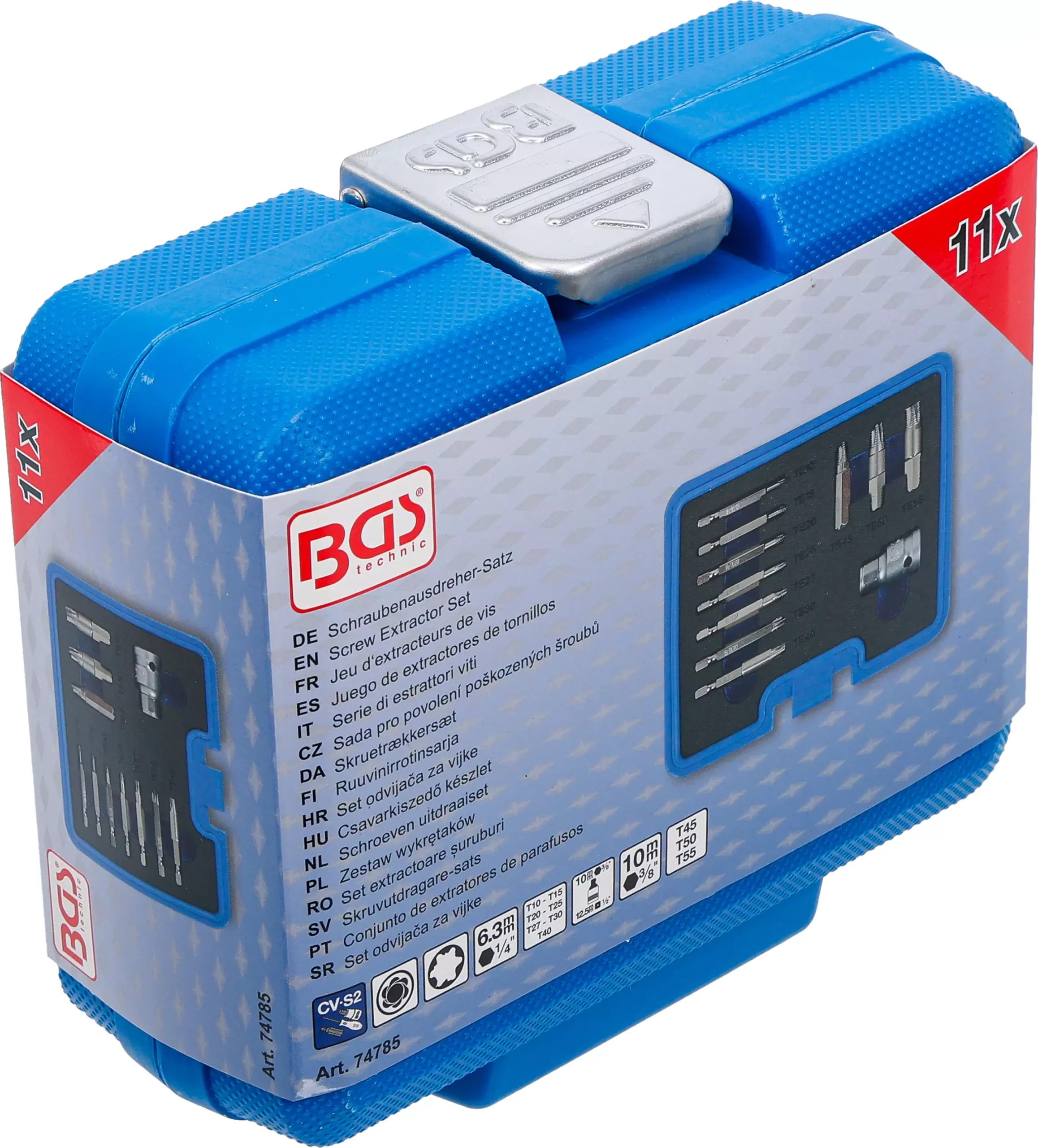 Jeu d'extracteurs de vis | pour profil T défectueux (pour Torx) T10 - T55 | 11 pièces – Image 5