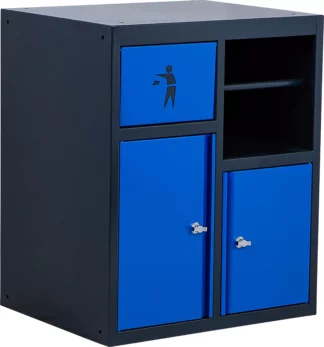 Armoire basse | avec porte-rouleaux et module de déchets