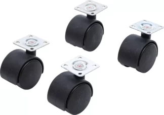 Jeu de roulettes doubles de direction | Ø 40 mm | 4 pièces
