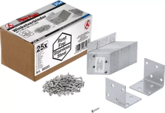 Connecteur d’angle | inoxydable | 40 x 40 x 40 mm | Pack économie | 25 pièces
