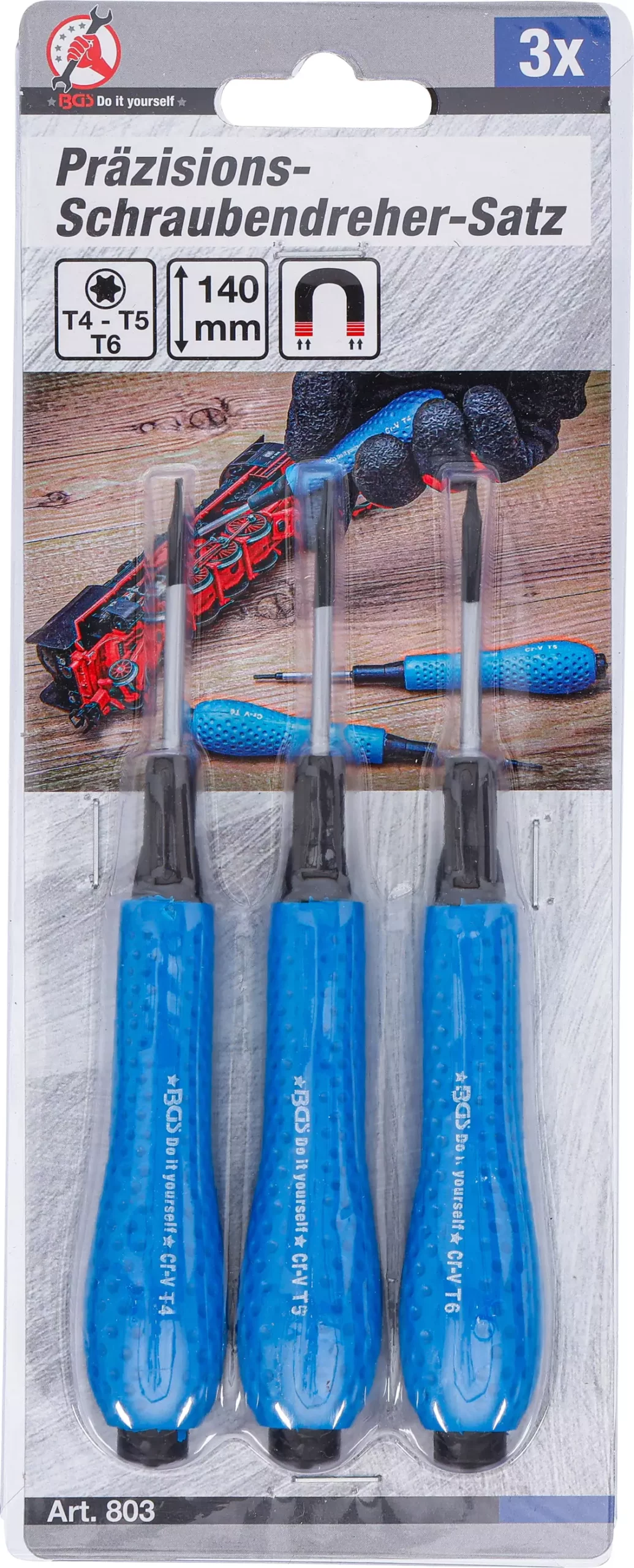 Jeu de tournevis de précision | profil en T (pour Torx) T4 / T5 / T6 | 3 pièces – Image 5