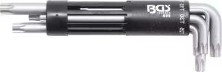 Jeu de clés allen | extra longues | Profil T (pour Torx) avec perçage T10 - T50 | 8 pièces