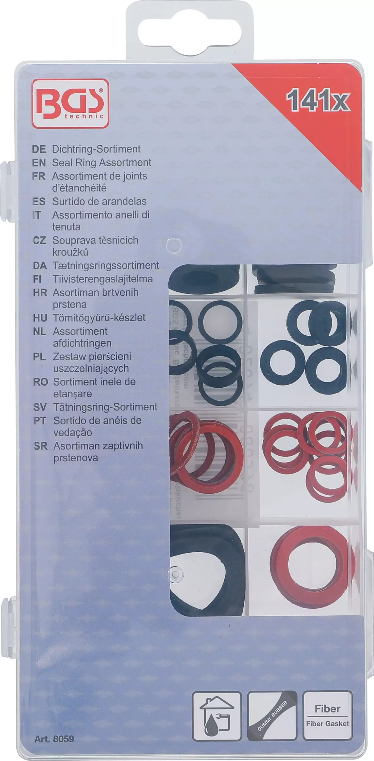 Assortiment de joints d’étanchéité | caoutchouc & fibre de verre | 141 pièces – Image 3