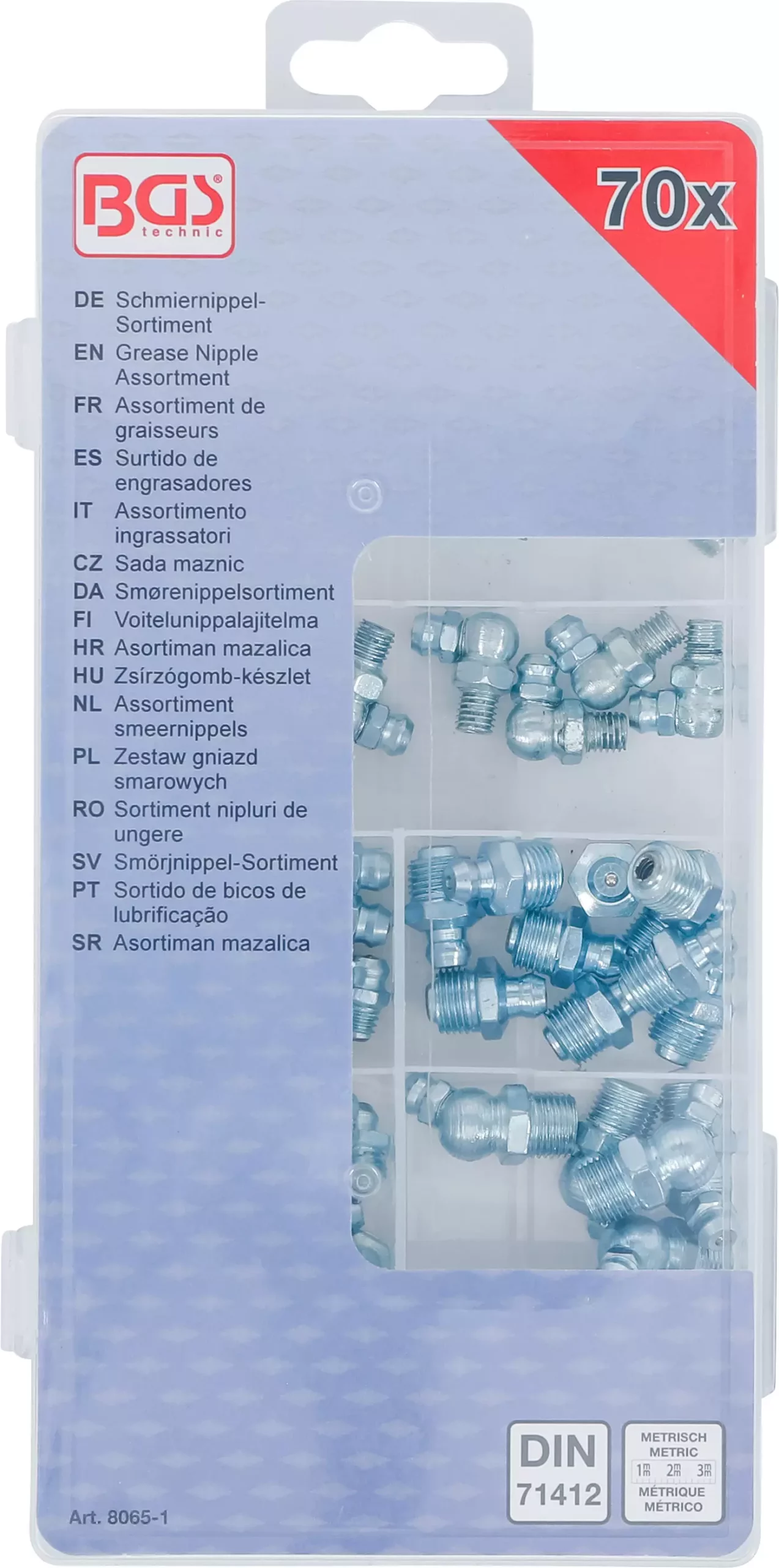 Assortiment de graisseurs | métriques/pouce | 70 pièces – Image 3
