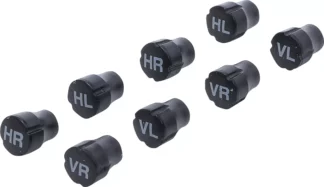 Jeu de capuchons de valve en matière plastique | pour le marquage des pneus | 8 pièces
