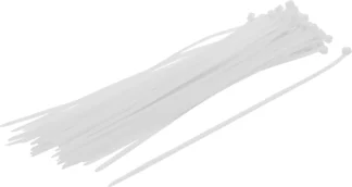 Assortiment de colliers plastique | blanc | 4,8 x 300 mm | 50 pièces