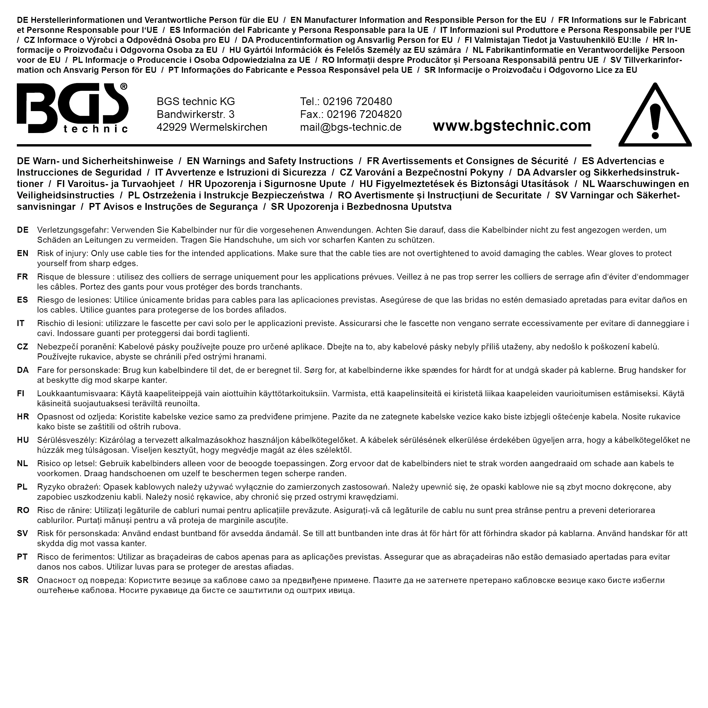 Assortiment de serre-câbles | Acier inoxydable | inoxydable | 7,0 x 200 mm | 10 pièces – Image 3