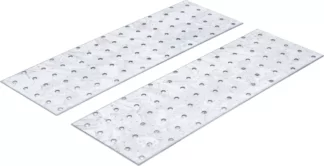 Assortiment de tôles d’acier perforées | 300 x 100 x 2 mm | 2 pièces