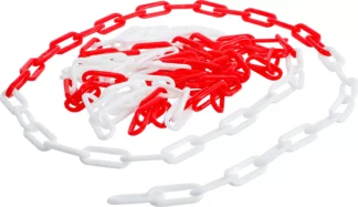 Chaîne de barrage | Rouge - blanc | Matière plastique | 5 m