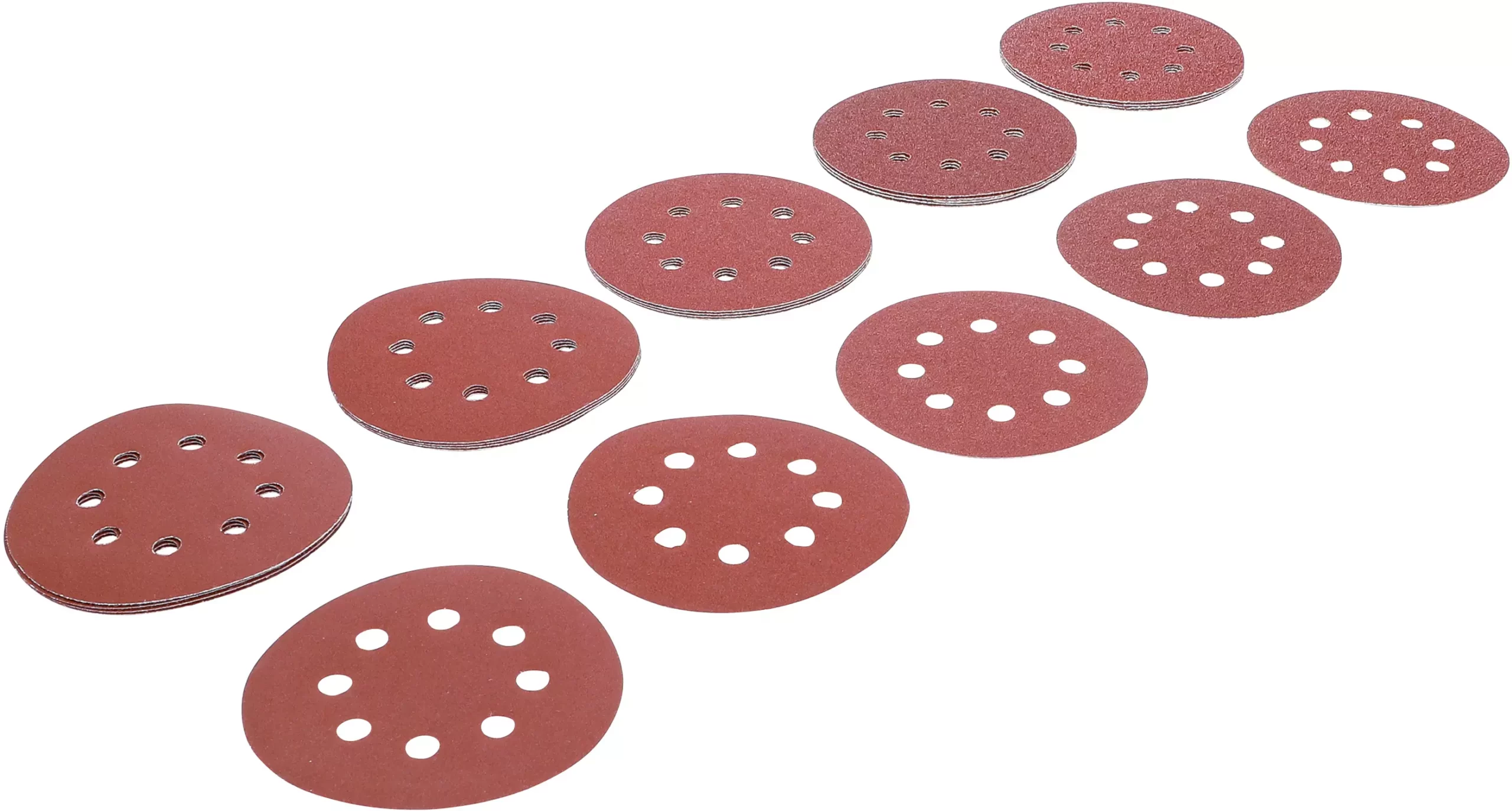 Jeu de feuilles abrasives pour ponçeuse excentrée | Ø 125 mm | Cal. 40 - 180 | 25 pièces