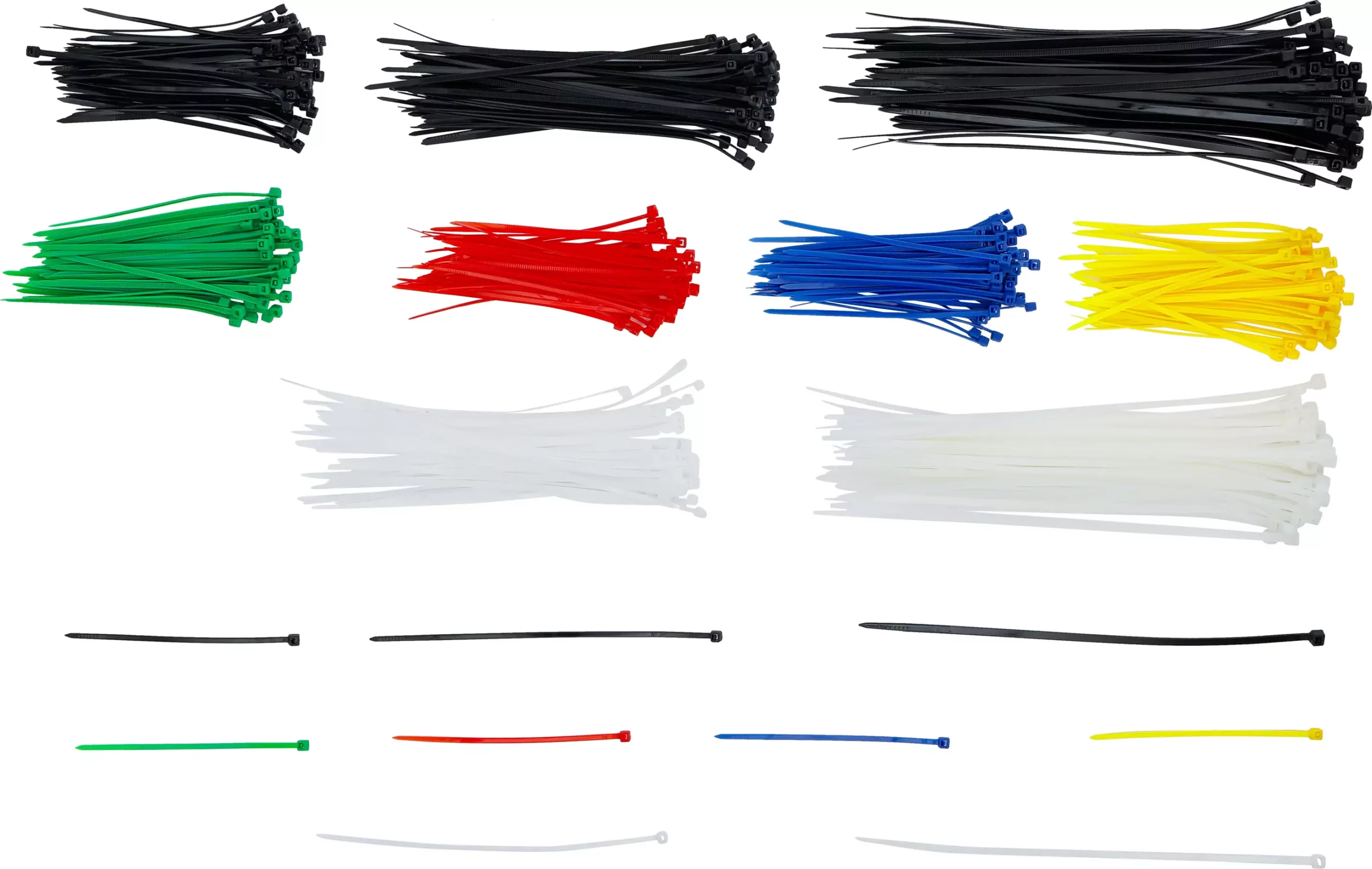Assortiment de colliers plastique | multicolore | 100 - 150 - 200 mm | 450 pièces – Image 2