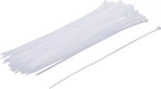 Assortiment de colliers plastique | blancs | 4,8 x 300 mm | 50 pièces