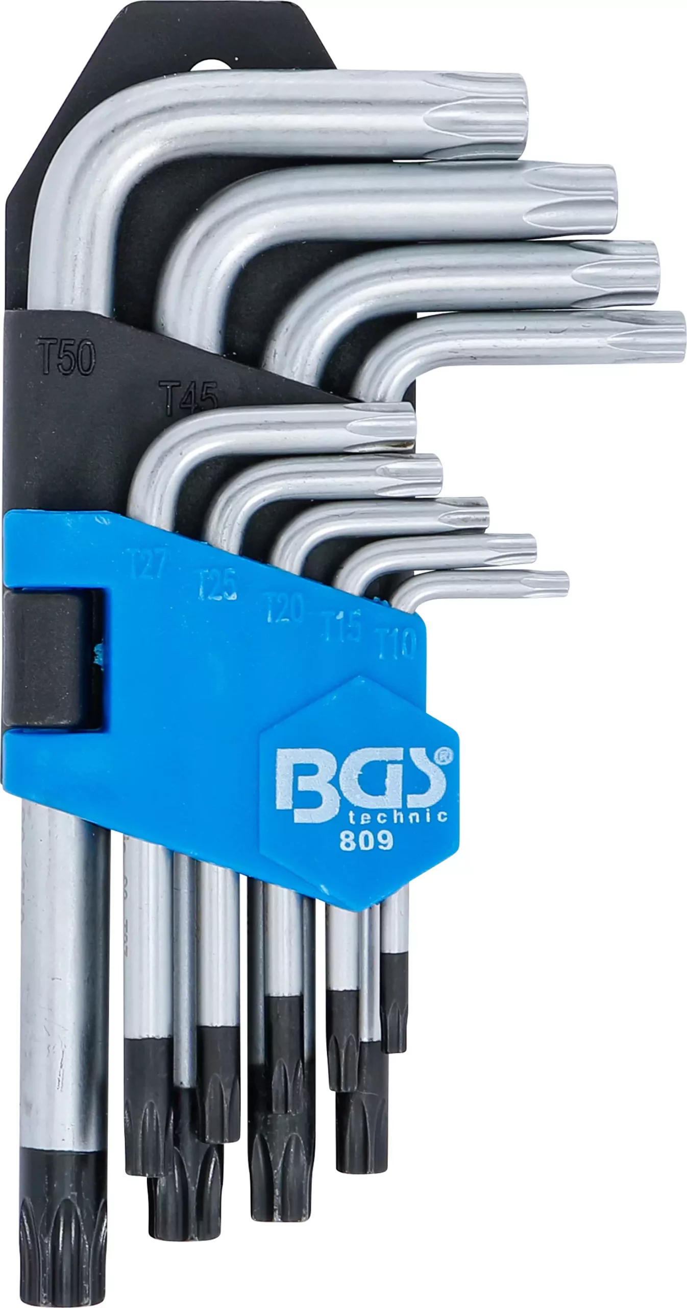 Jeu de clés allen | courtes | Profil T (pour Torx) avec perçage T10 - T50 | 9 pièces – Image 2