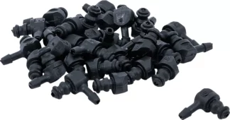 Jeu de raccords tuyau en matière plastique | en forme de L | 30 pièces