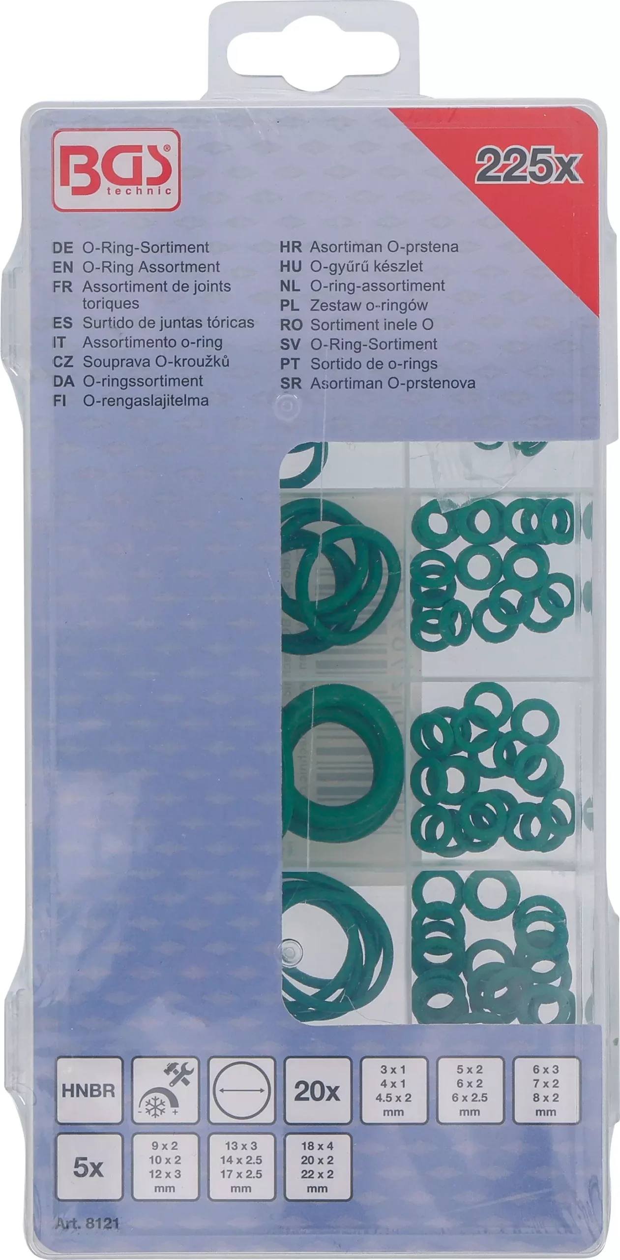 Assortiment de joints toriques | Ø 3 22 mm | 225 pièces – Image 3