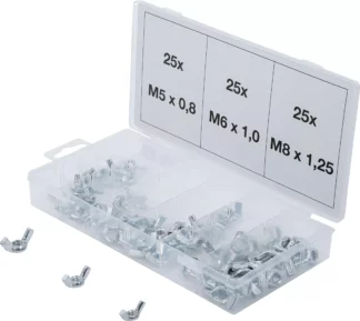 Assortiment d’écrous-papillons | 75 pièces