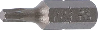 Embout | Longueur 25 mm | 6,3 mm (1/4") | profil T (pour Torx) T15