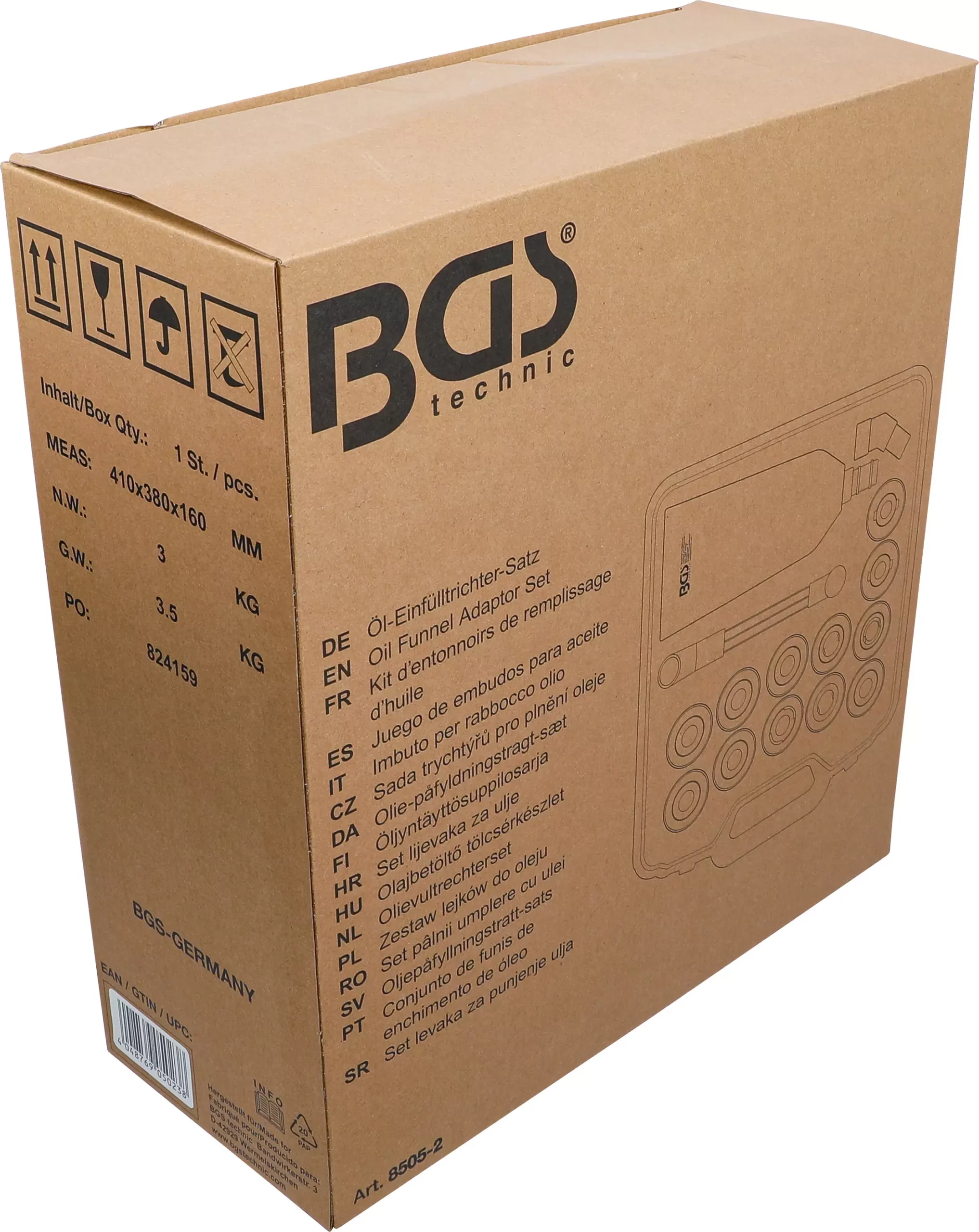 Kit d’entonnoirs de remplissage d’huile | exécution plastique | 15 pièces – Image 7