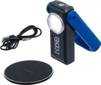 Lampe d’atelier COB-LED avec aimant et crochet | repliable | avec fonction de charge par induction