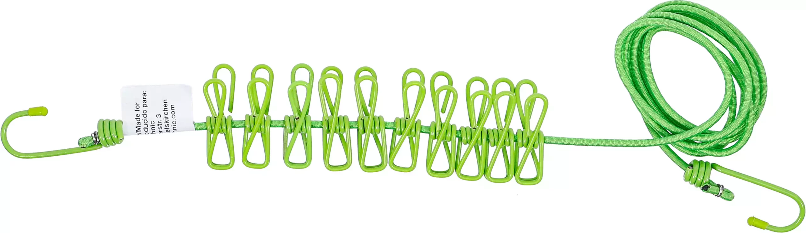 Corde à linge | flexible | 1,9 - 2,4 m | avec 10 clips – Image 3