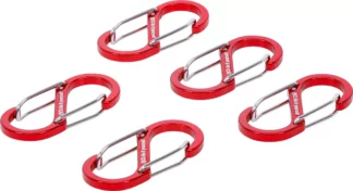 Assortiments de crochets à mousqueton à double ouverture | aluminium | 5 pièces
